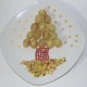 Árbol de navidad creado con uvas