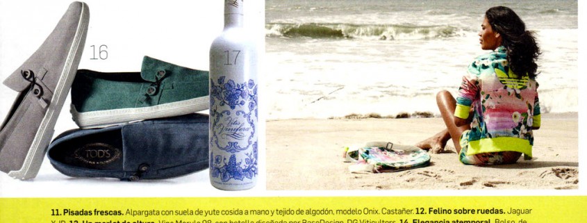 A bottle of Vitis Vinifera recommended in the prestigious Architecture and Design magazine :: Bodegas Nestares Rincon